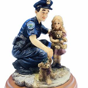 Police figurine vanmark blue hats bravery rescue
